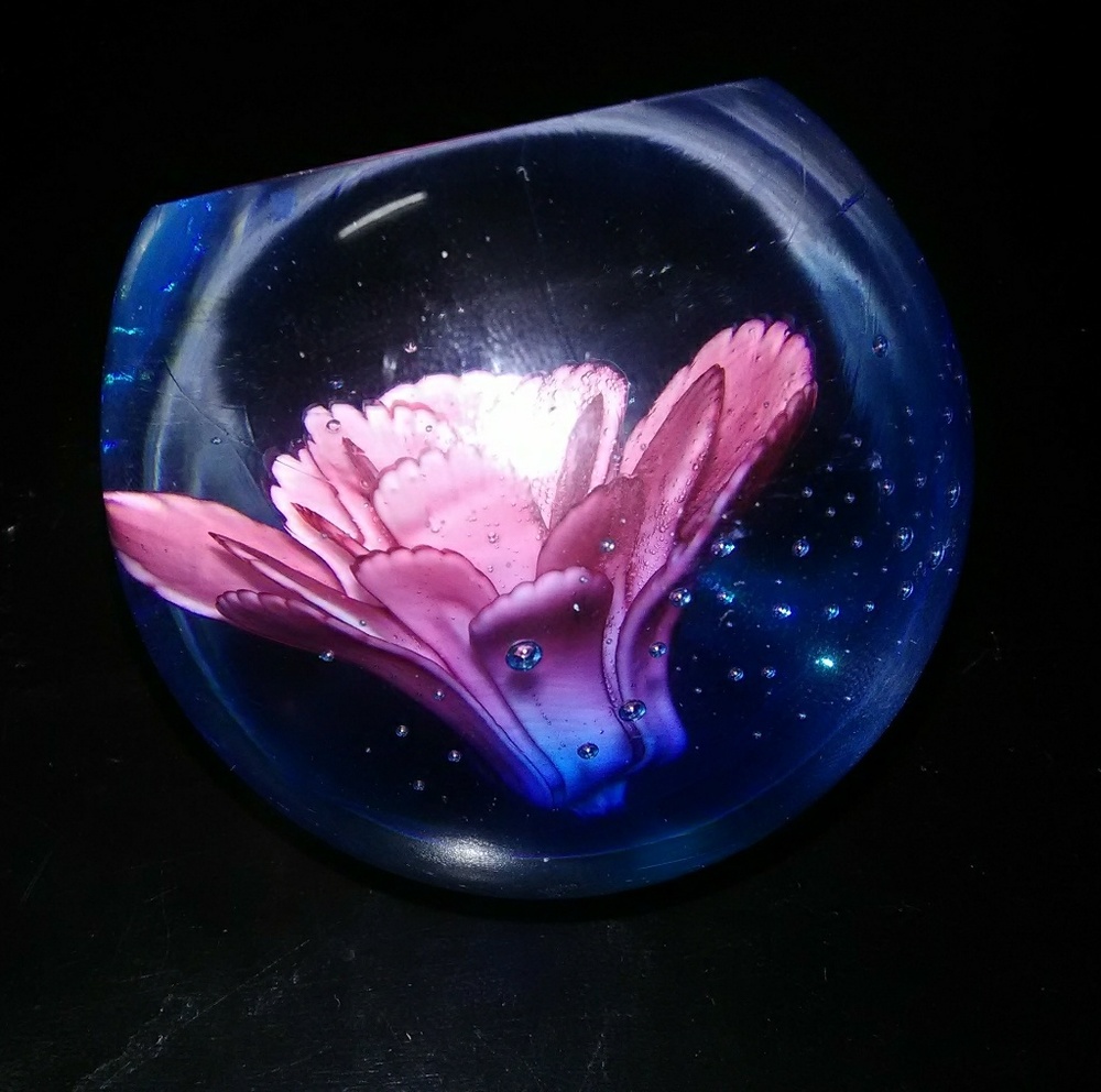 Vintage flower paper weight